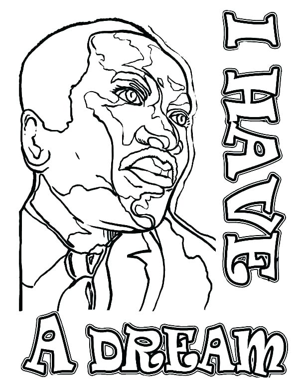 Dr. Martin Luther King Jr. coloring page